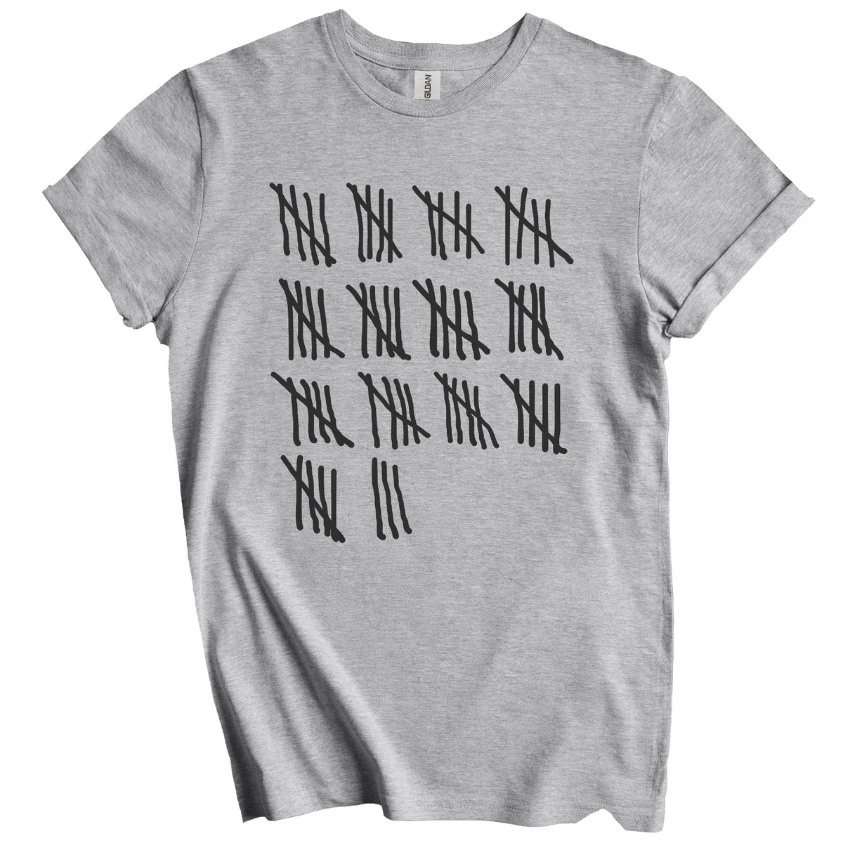 Counting To 68 Years Old Tally Marks Funny 68th Birthday T-Shirt