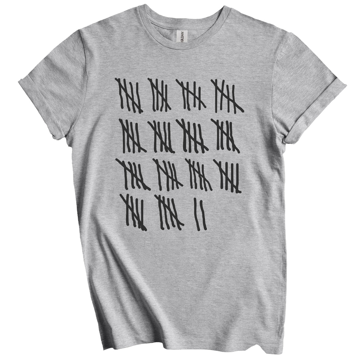 Counting To 72 Years Old Tally Marks Funny 72nd Birthday T-Shirt