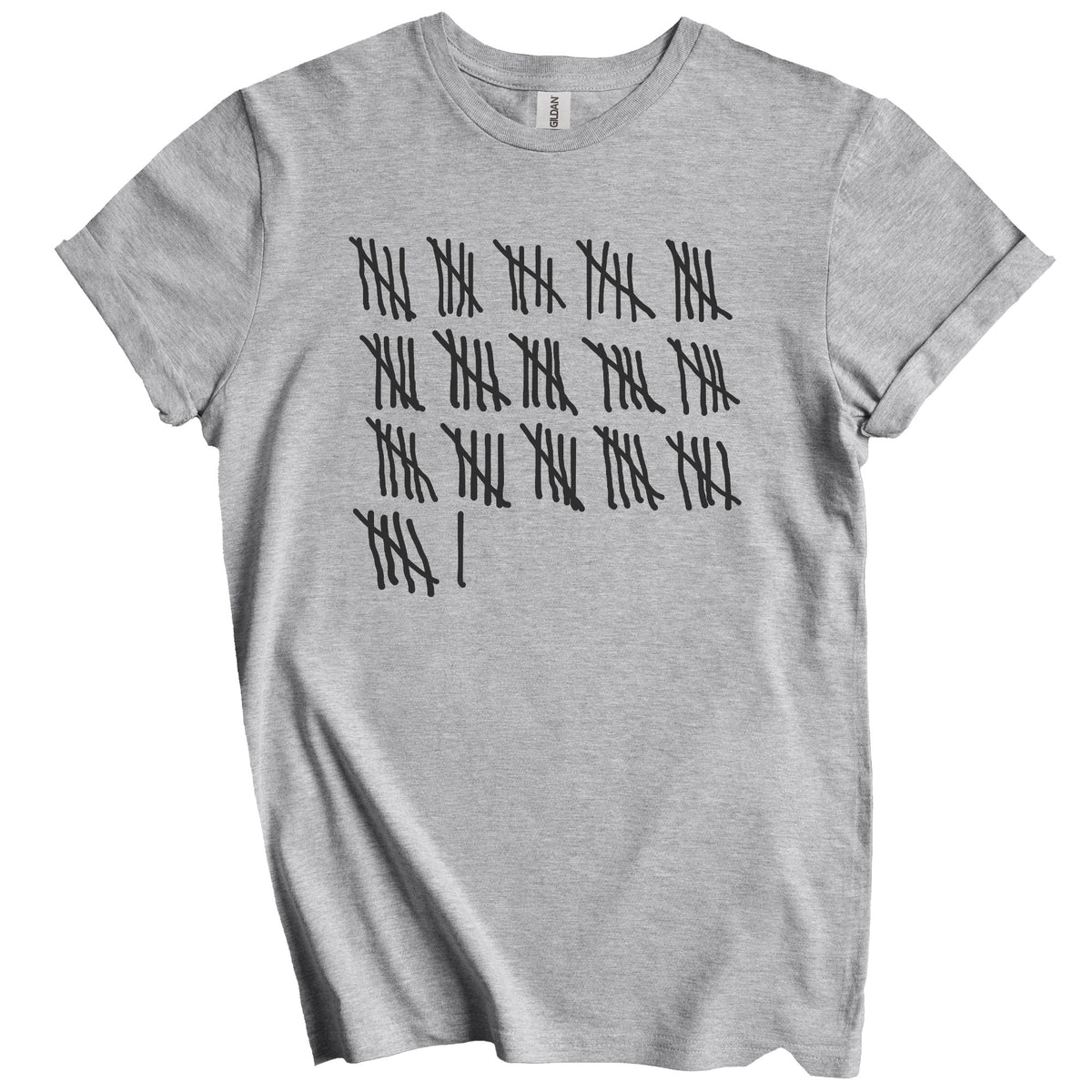 Counting To 81 Years Old Tally Marks Funny 81st Birthday T-Shirt