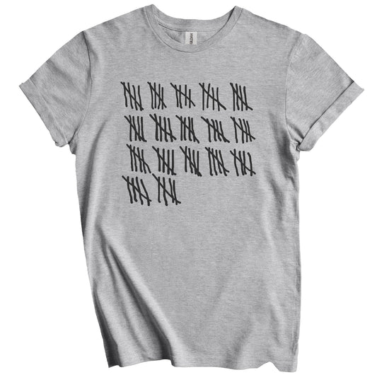 Counting To 85 Years Old Tally Marks Funny 85th Birthday T-Shirt