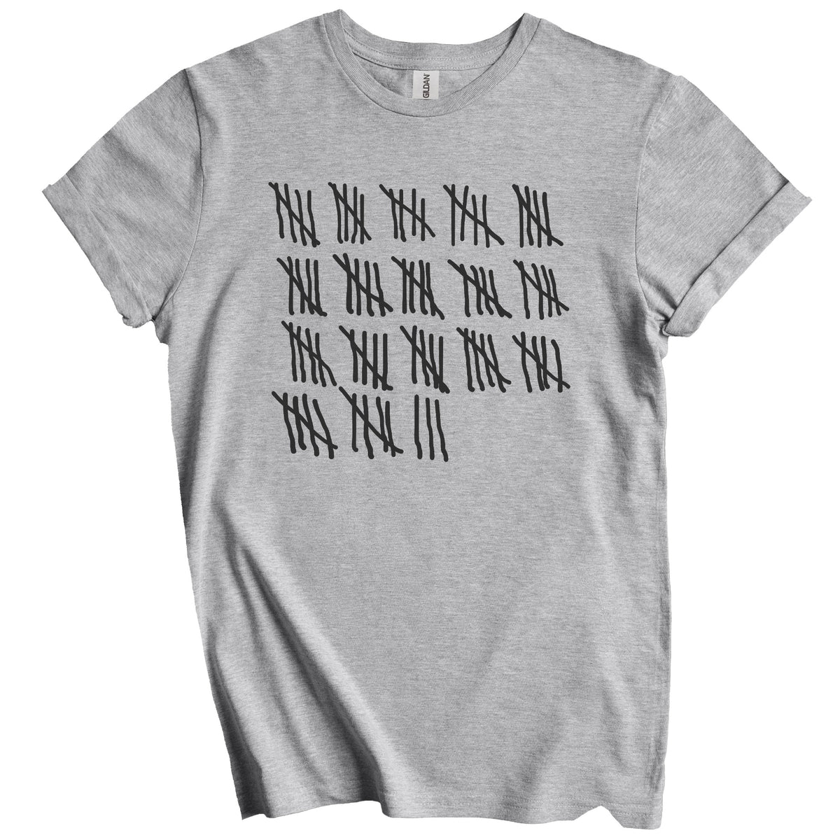Counting To 88 Years Old Tally Marks Funny 88th Birthday T-Shirt