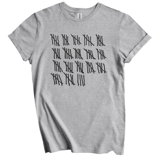 Counting To 89 Years Old Tally Marks Funny 89th Birthday T-Shirt
