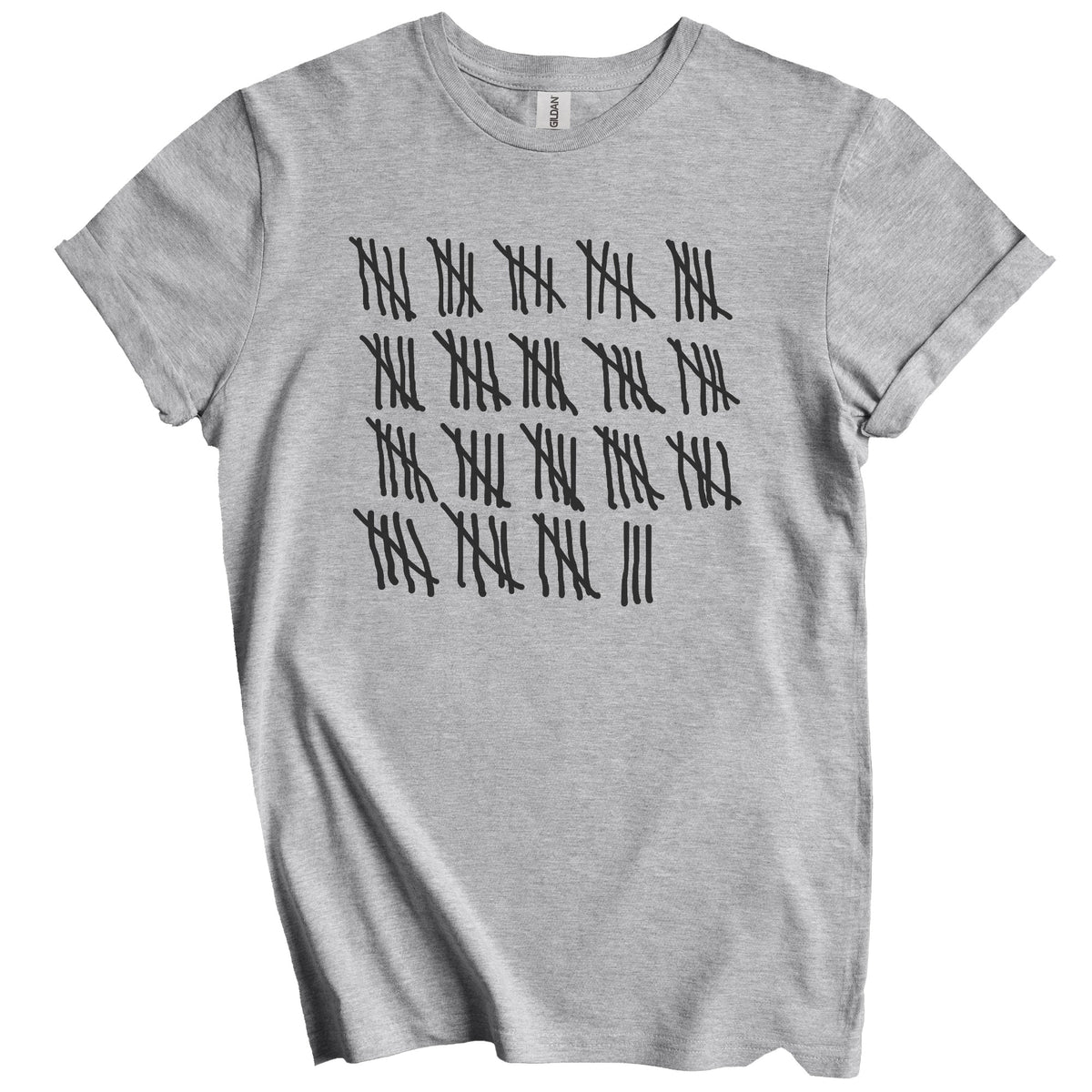Counting To 93 Years Old Tally Marks Funny 93rd Birthday T-Shirt