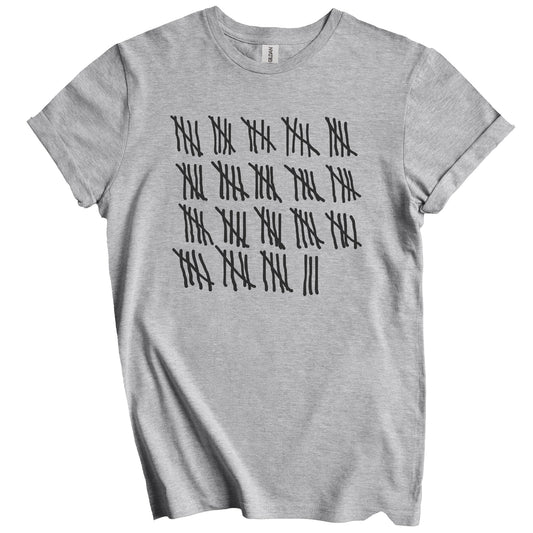 Counting To 93 Years Old Tally Marks Funny 93rd Birthday T-Shirt
