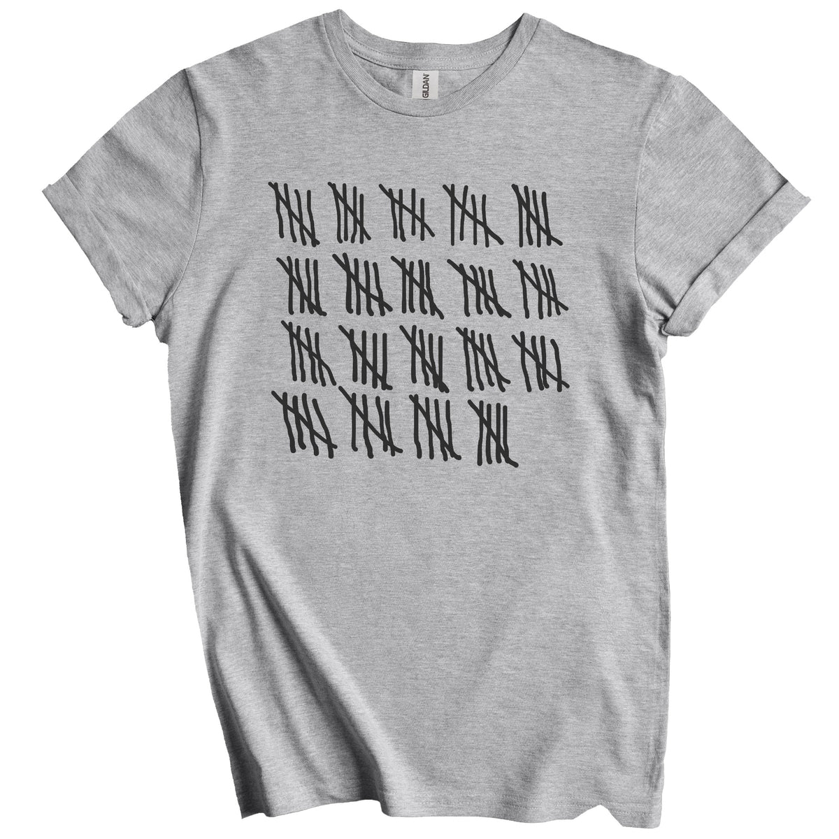 Counting To 95 Years Old Tally Marks Funny 95th Birthday T-Shirt