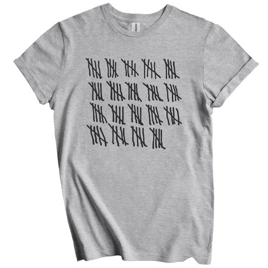 Counting To 95 Years Old Tally Marks Funny 95th Birthday T-Shirt
