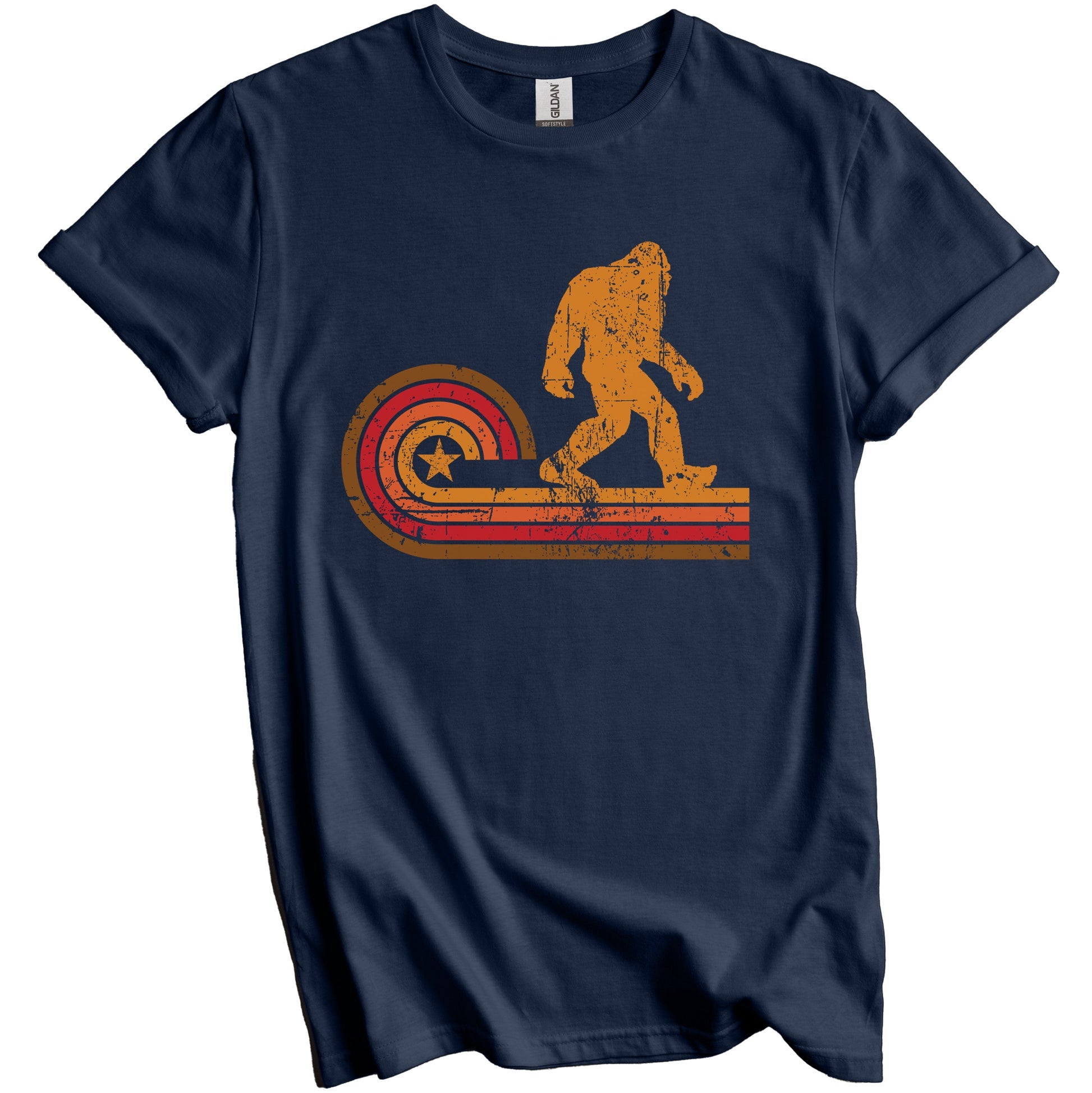 Retro Style Bigfoot Silhouette Sasquatch T-Shirt