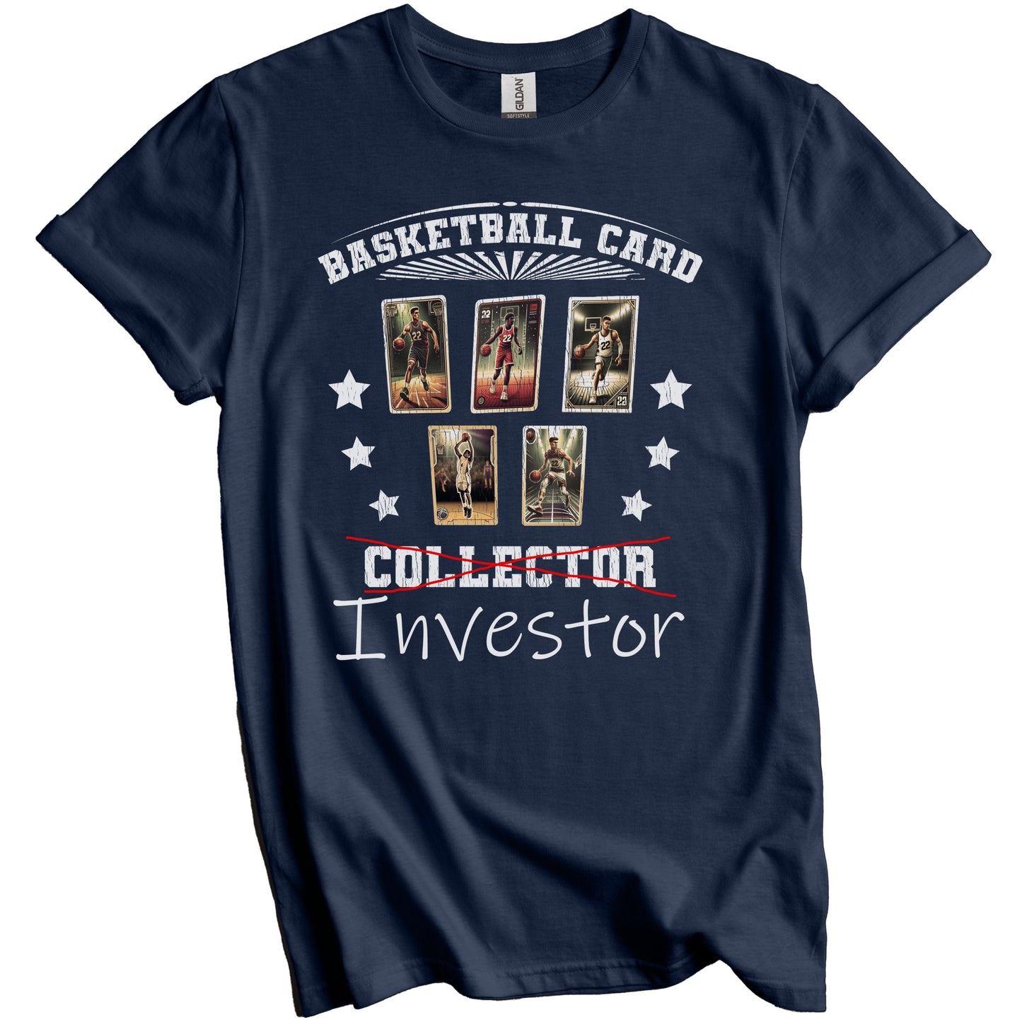 Basketball Card Investor Funny Basketball Card Collection T-Shirt