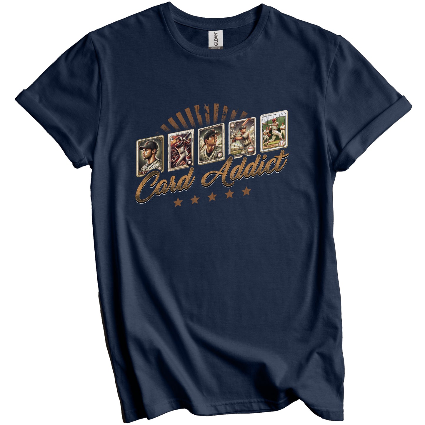 Card Addict Funny Baseball Card Collecting Sports Collector T-Shirt