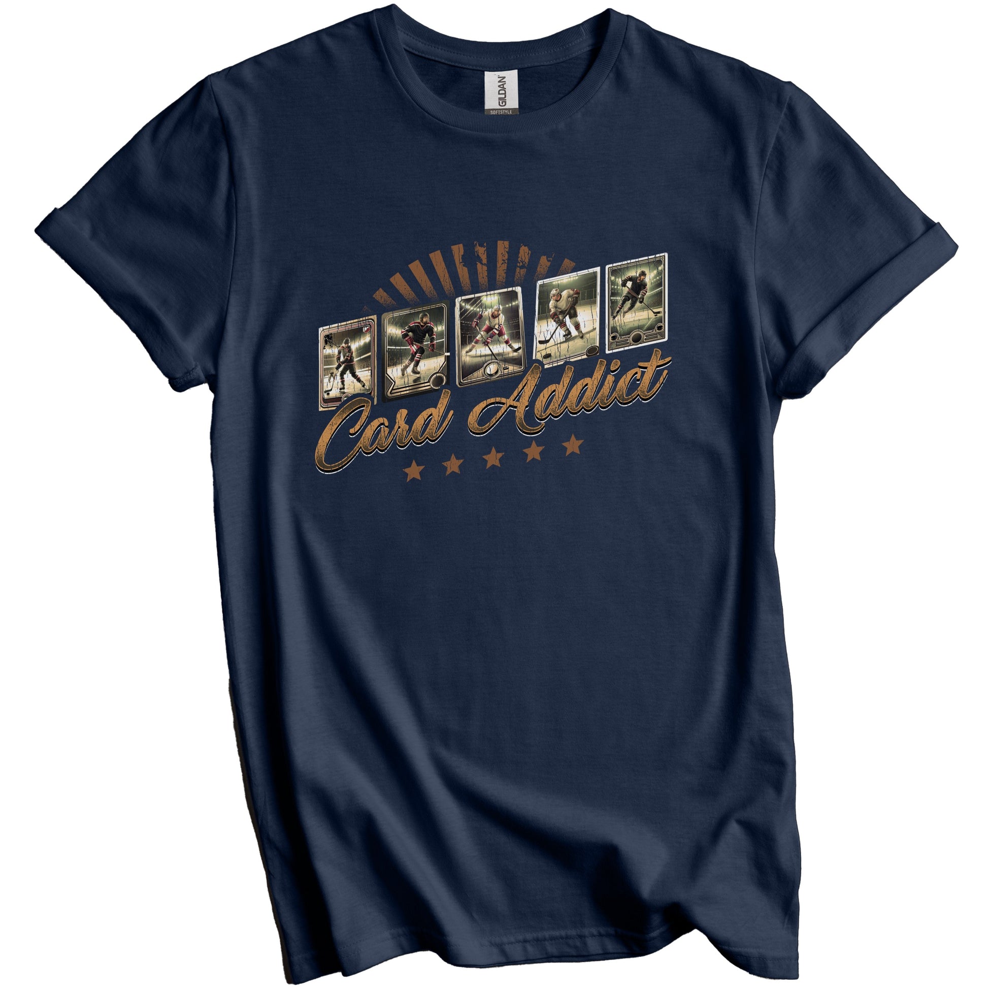 Card Addict Funny Hockey Card Collecting Sports Collector T-Shirt