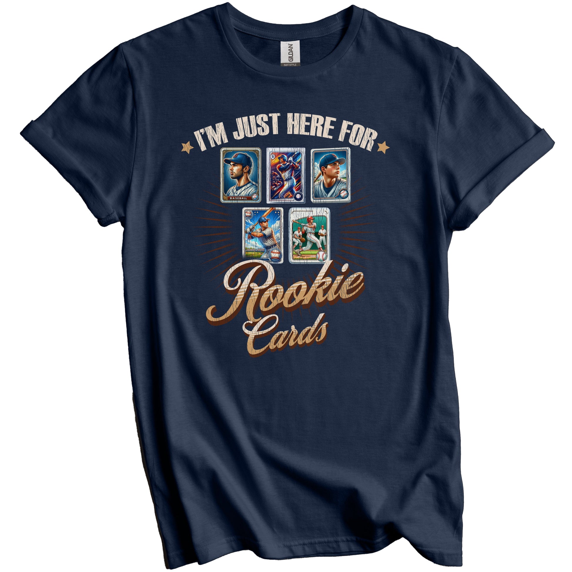 I'm Just Here For Rookie Cards Funny Baseball Card Collector T-Shirt