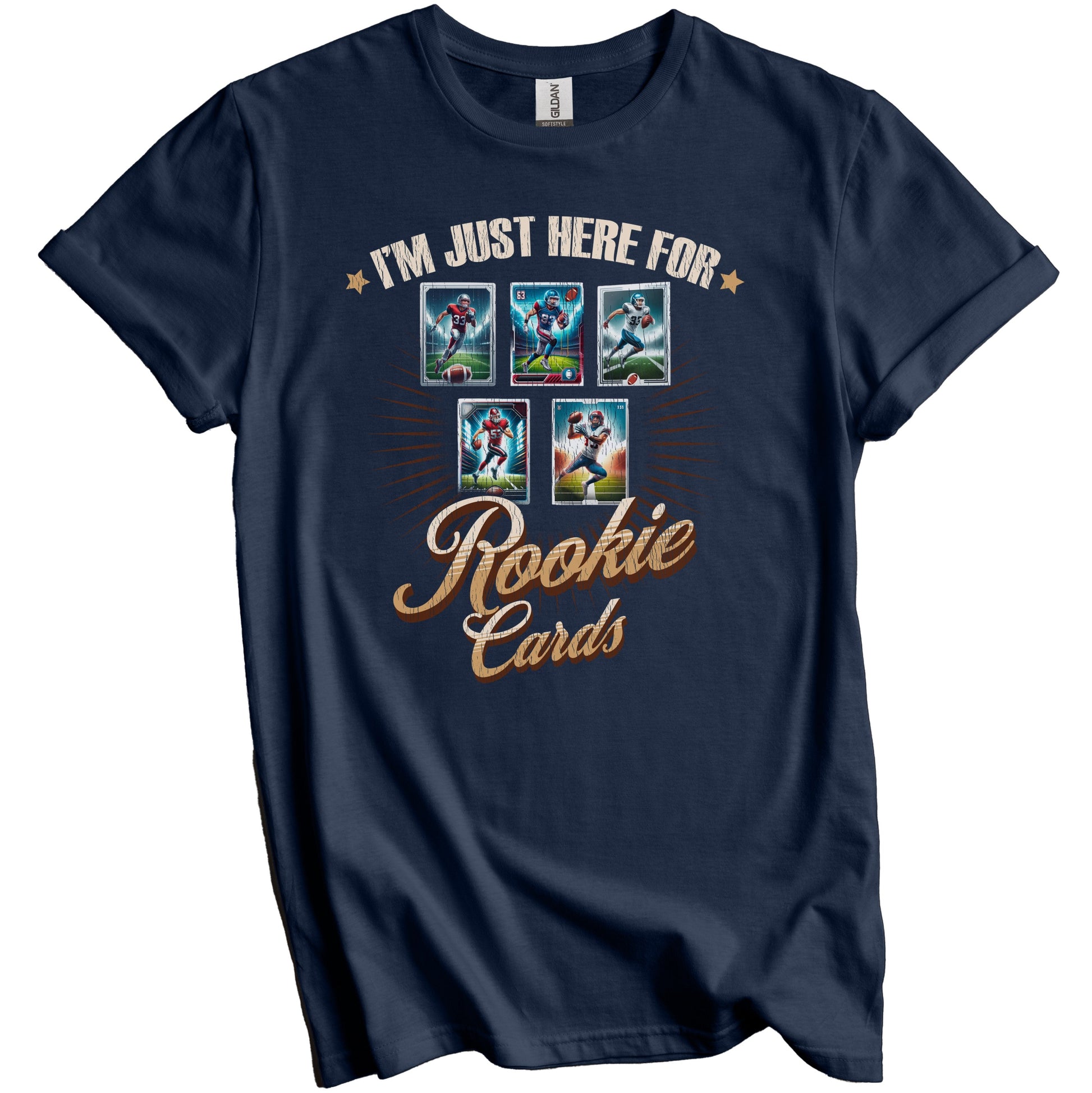 I'm Just Here For Rookie Cards Funny Football Card Collector T-Shirt
