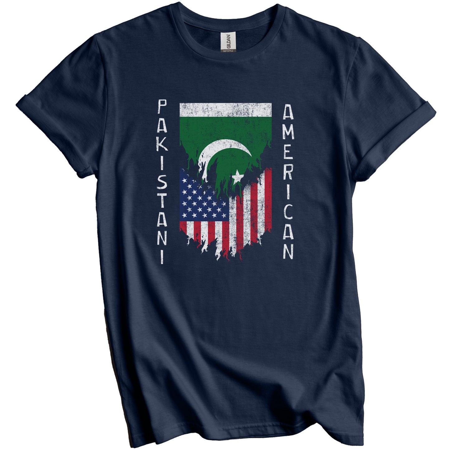 Pakistani American Flags Ripped Torn Pakistan T-Shirt