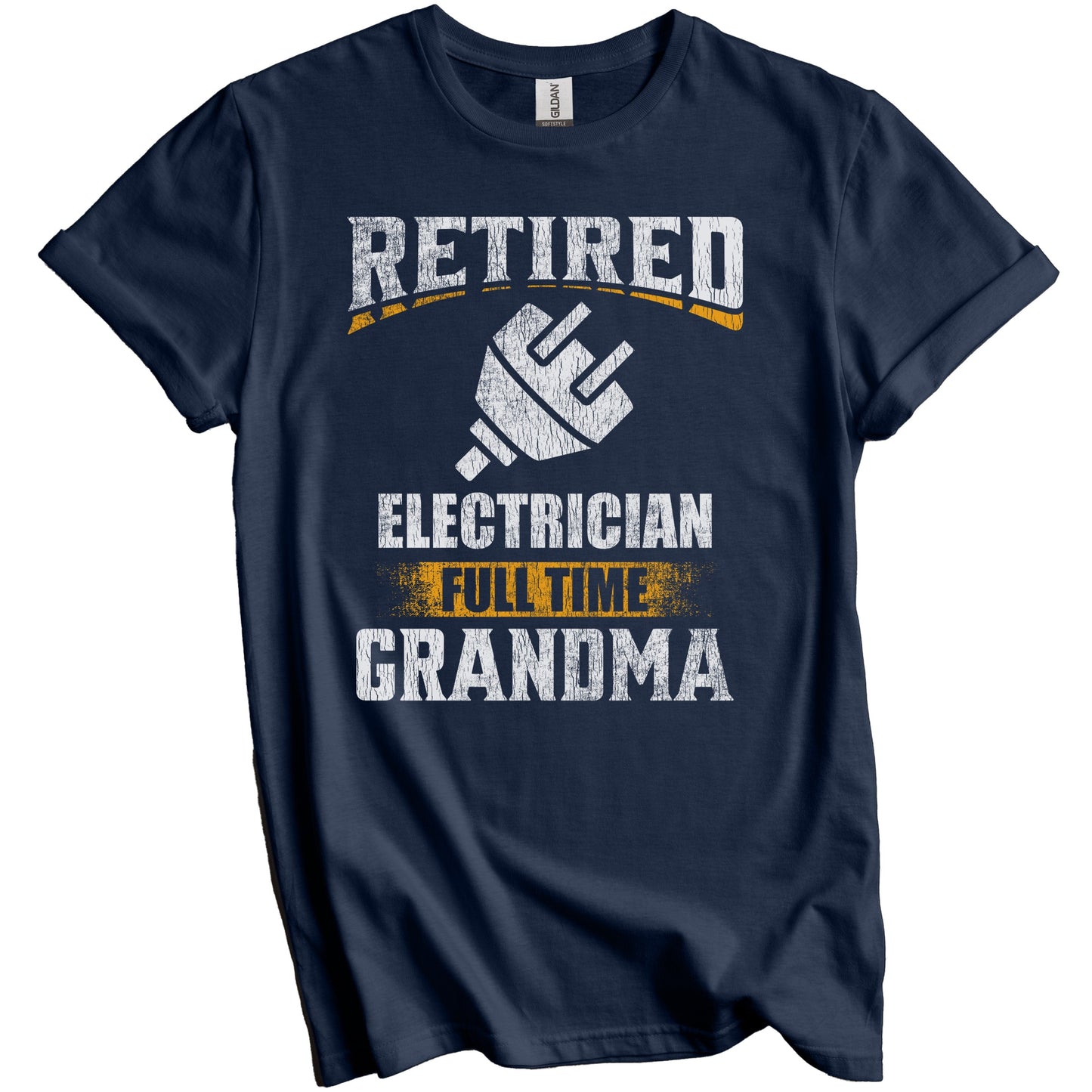 Retired Electrician Full Time Grandma Funny Grandparent T-Shirt - Retirement Party Gift