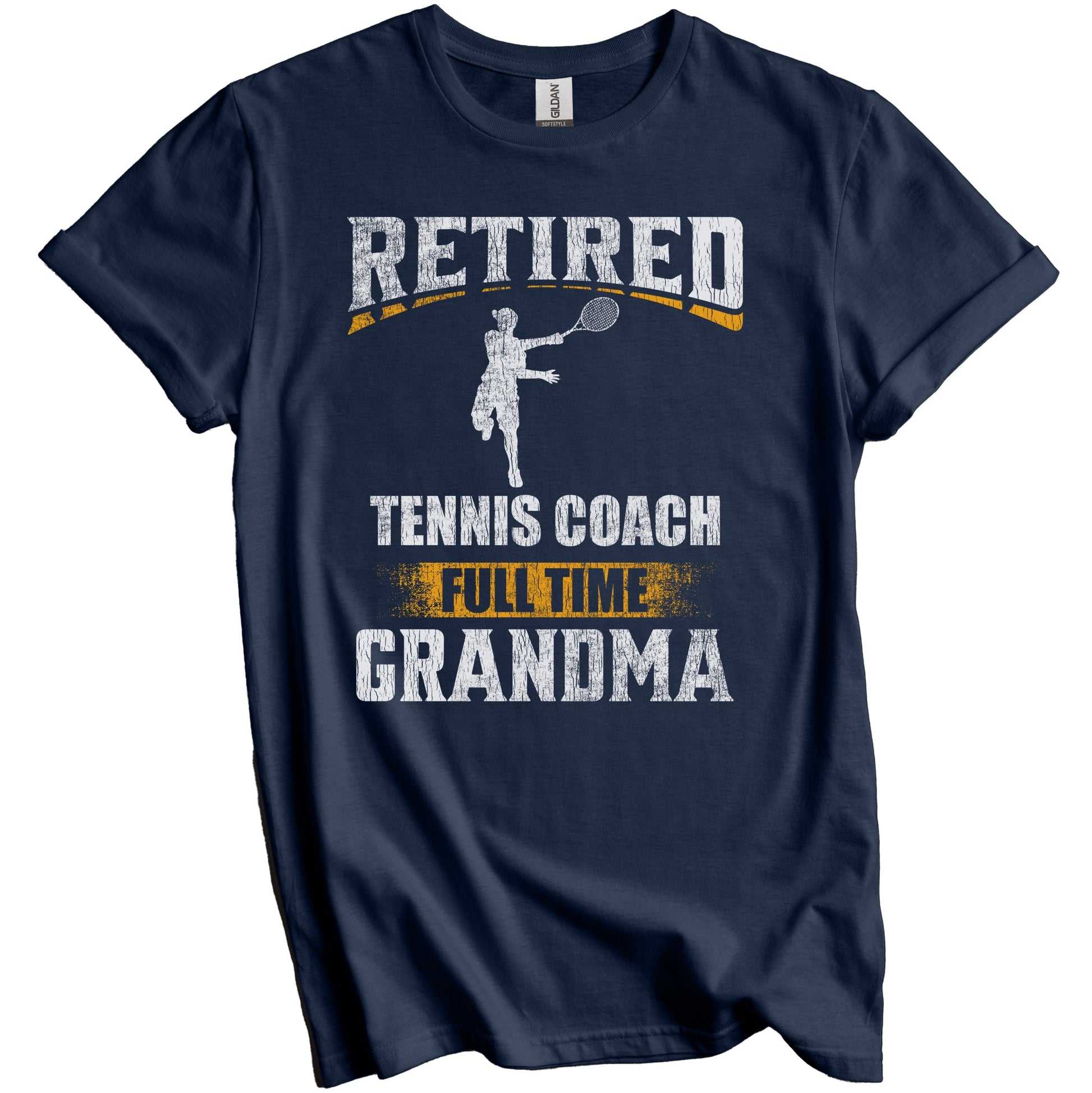 Retired Tennis Coach Full Time Grandma Funny Grandparent T-Shirt - Retirement Party Gift