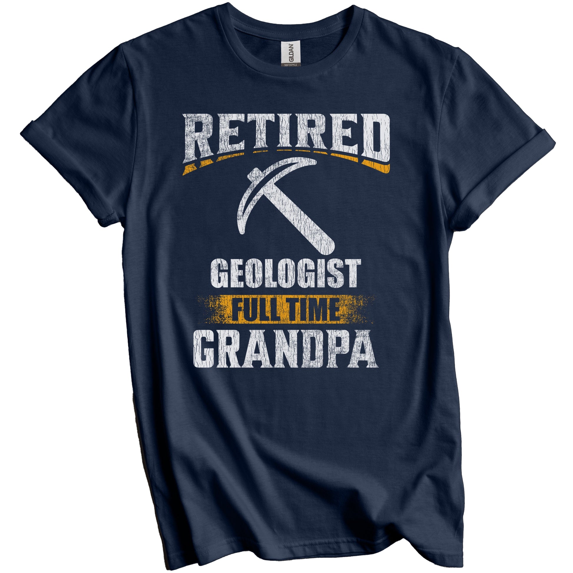 Retired Geologist Full Time Grandpa Funny Grandparent T-Shirt - Retirement Party Gift