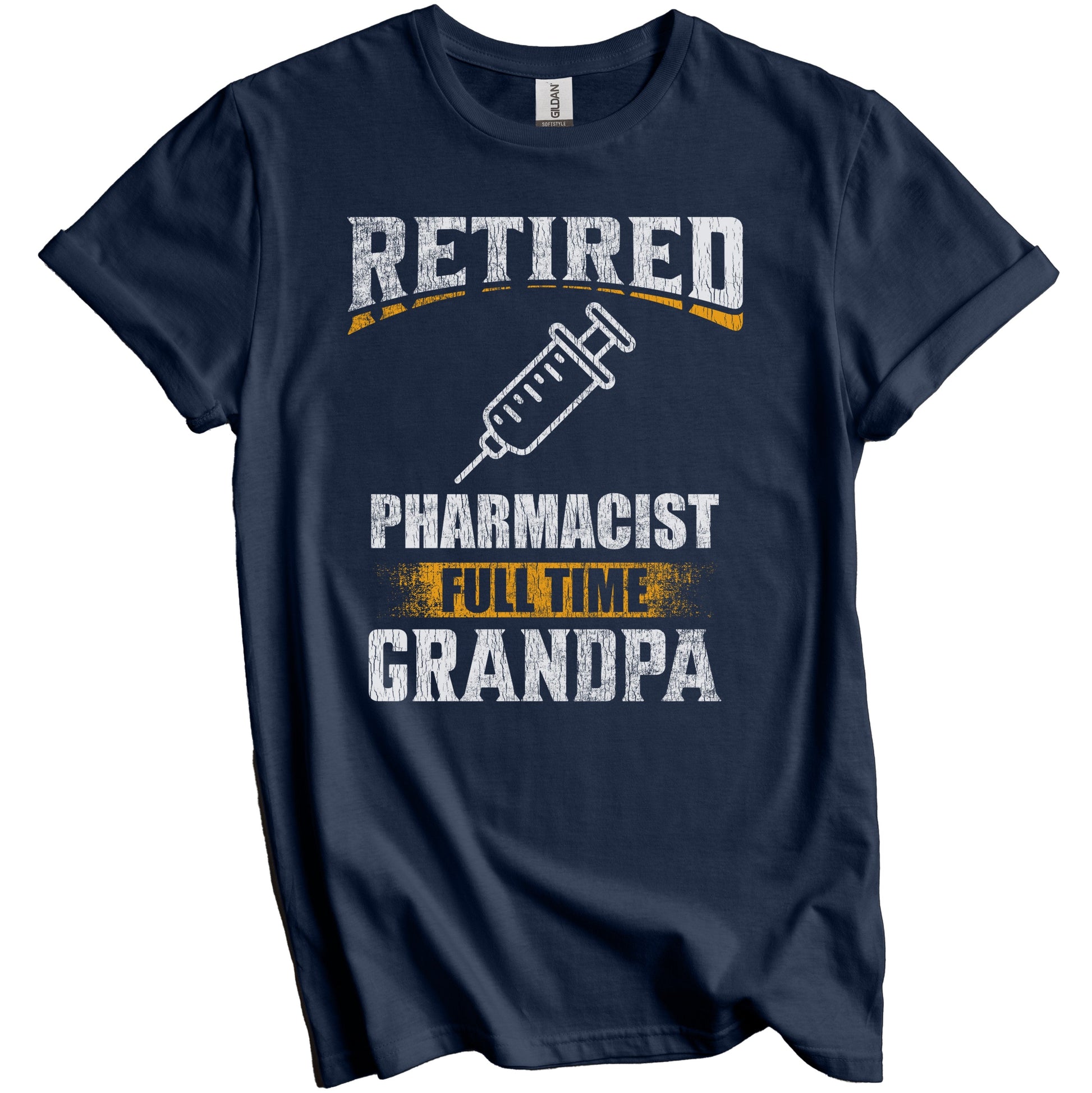 Retired Pharmacist Full Time Grandpa Funny Grandparent T-Shirt - Retirement Party Gift