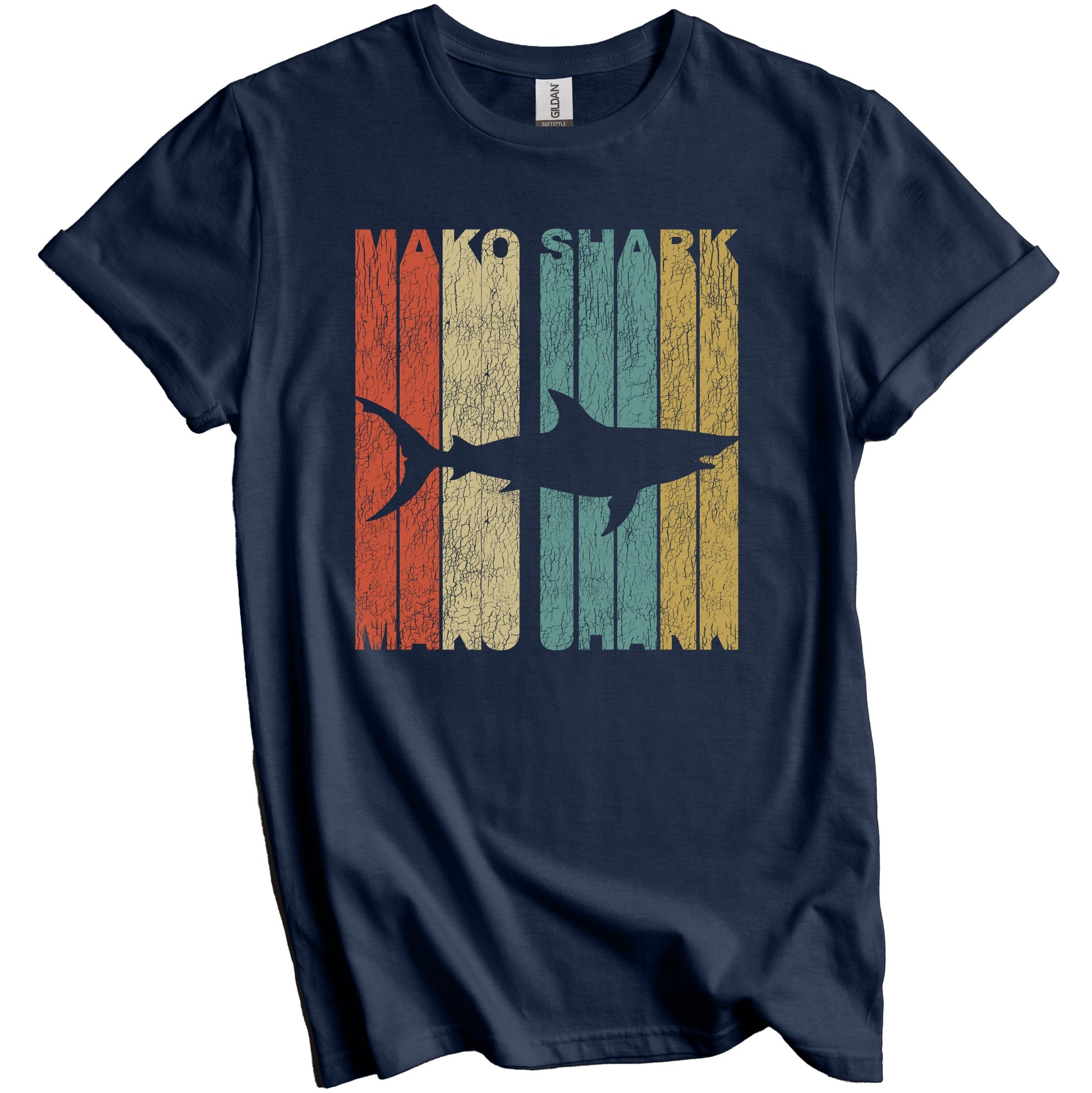 Retro Mako Shark Distressed Vintage Shark T-Shirt