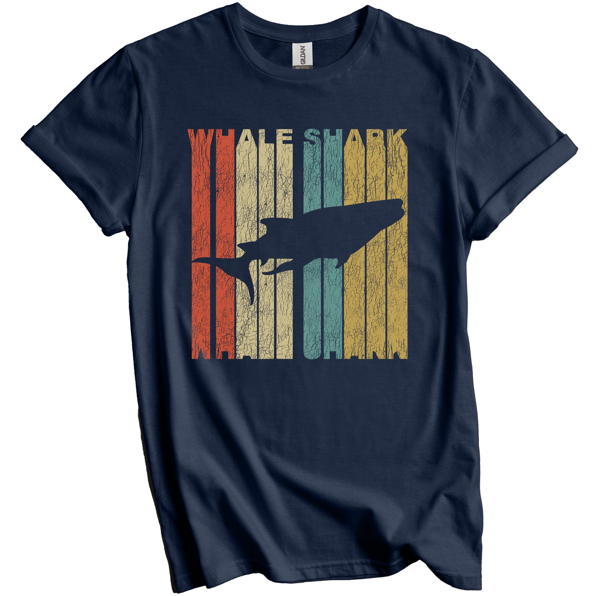 Retro Whale Shark Distressed Vintage Shark T-Shirt
