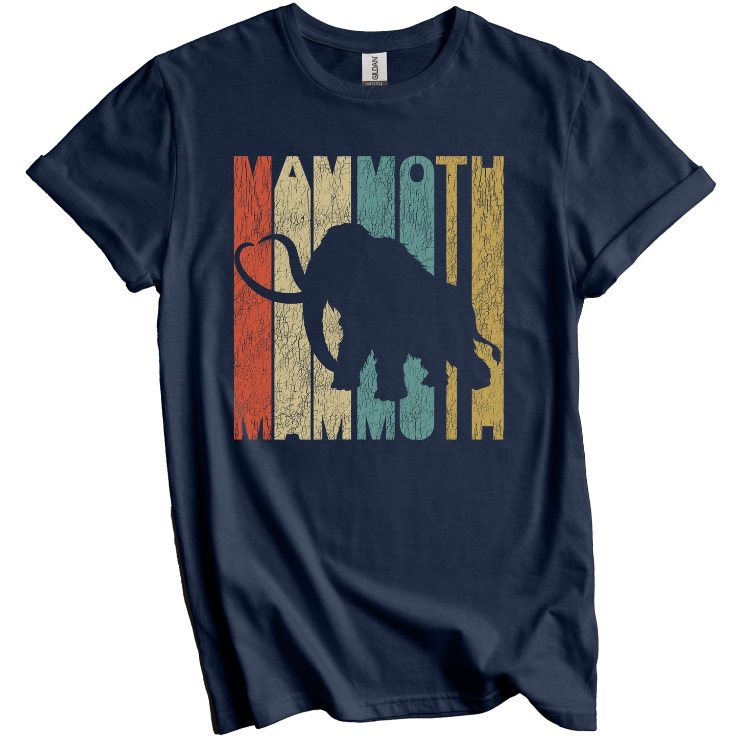 Retro Woolly Mammoth Distressed Vintage Prehistoric Animal T-Shirt