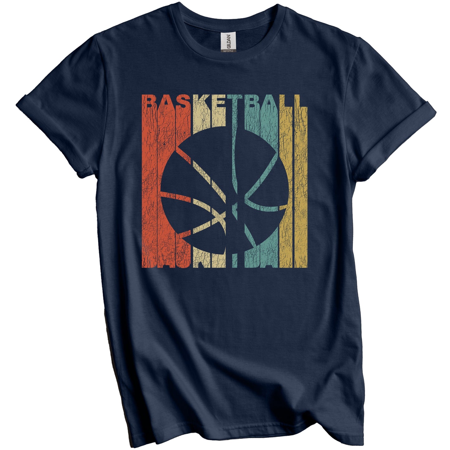 Retro Basketball Distressed Vintage Sports T-Shirt