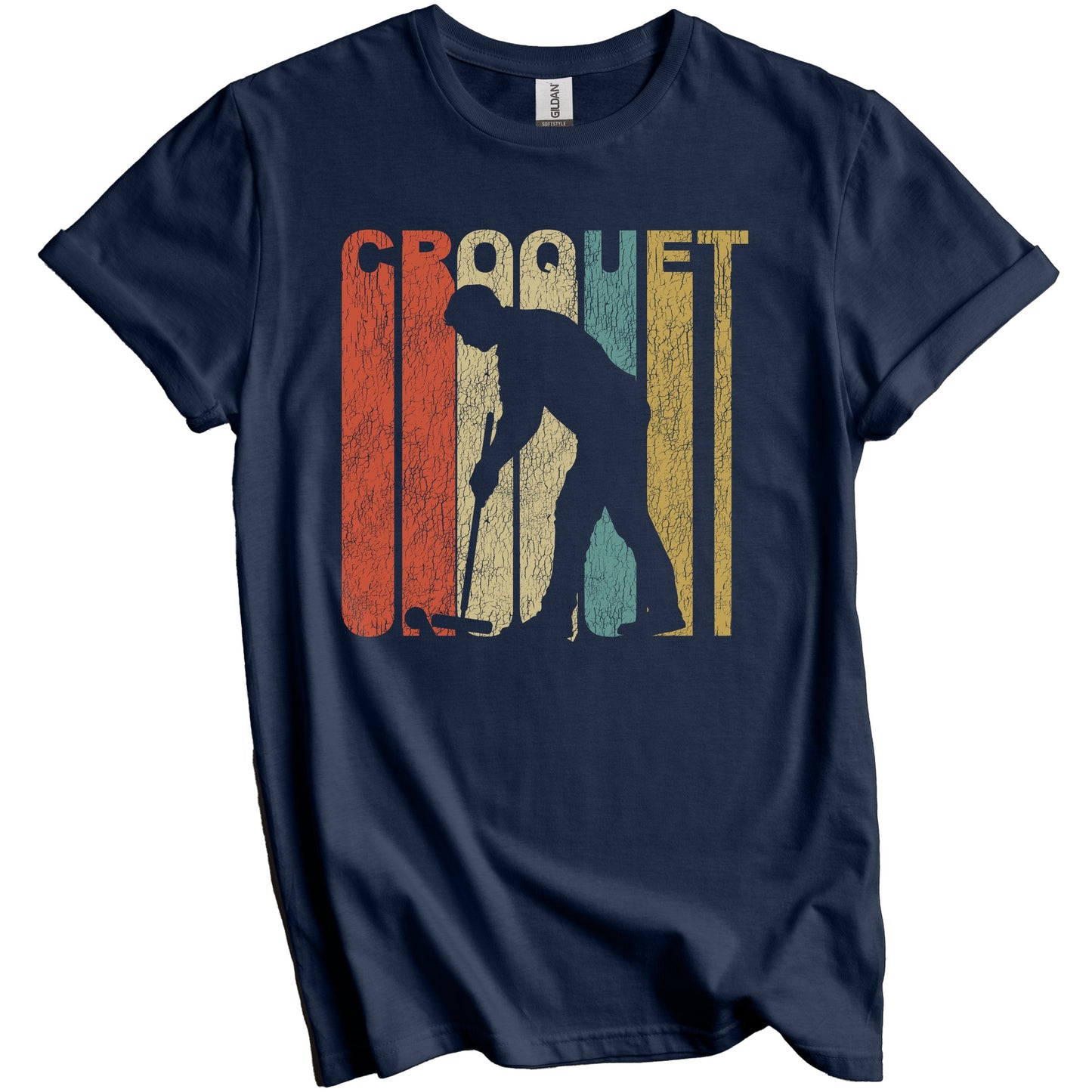Retro Croquet Distressed Vintage Croquet Player T-Shirt