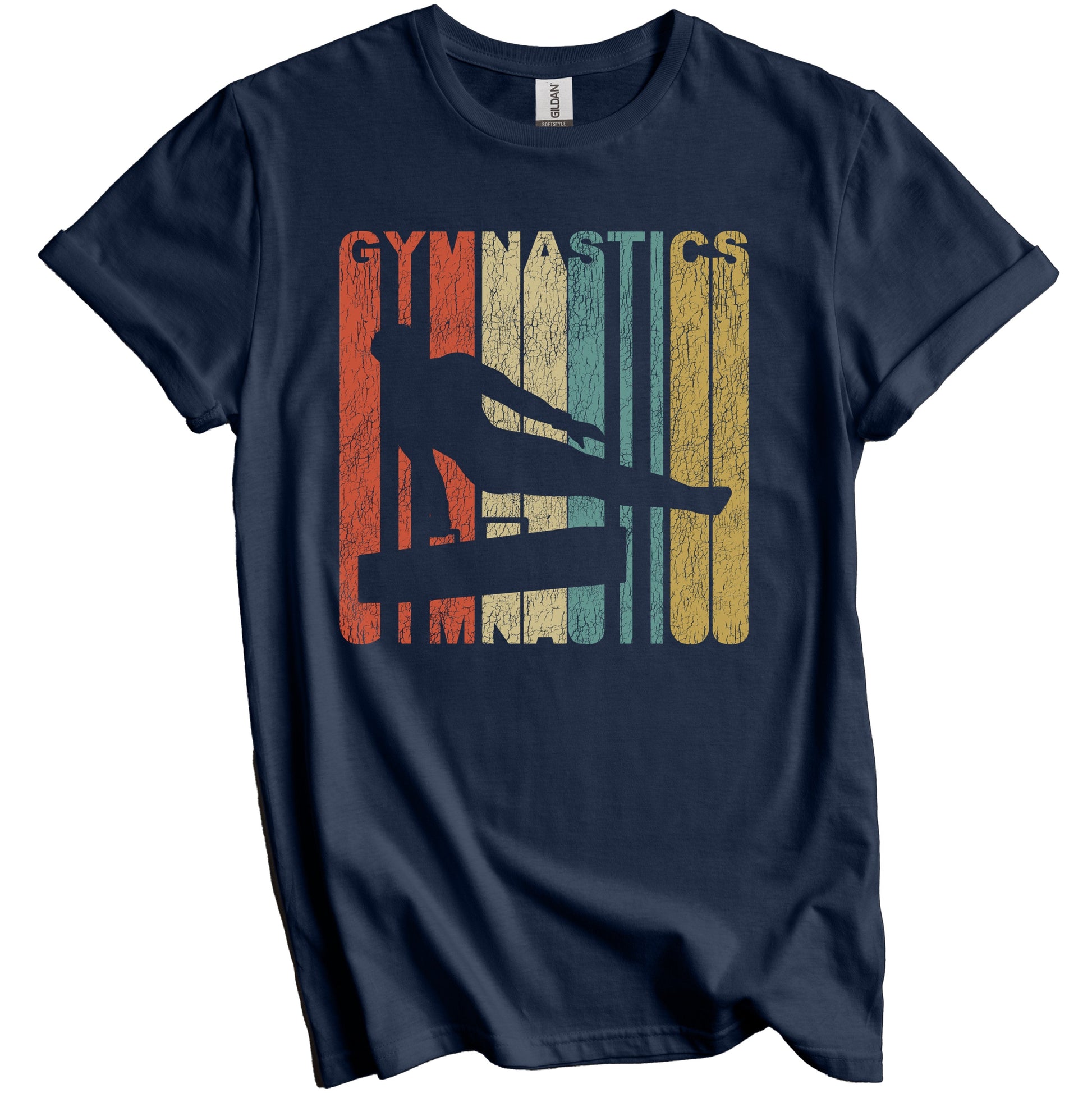 Retro Gymnastics Distressed Vintage Male Gymnast T-Shirt
