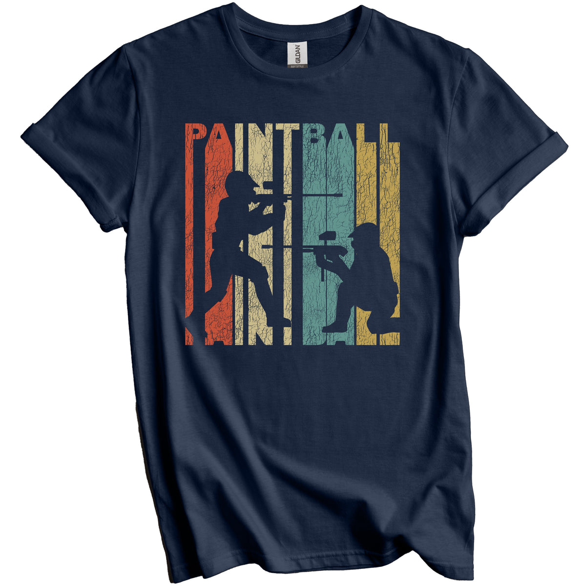 Retro Paintball Distressed Vintage Paintball Player T-Shirt