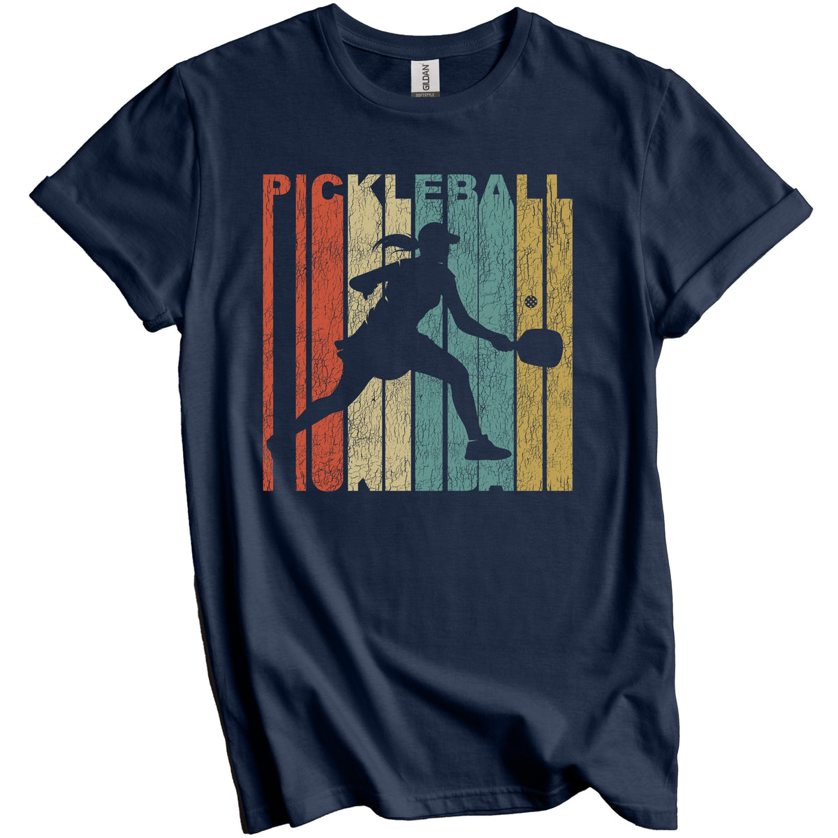 Retro Pickleball Distressed Vintage Girls Sports T-Shirt