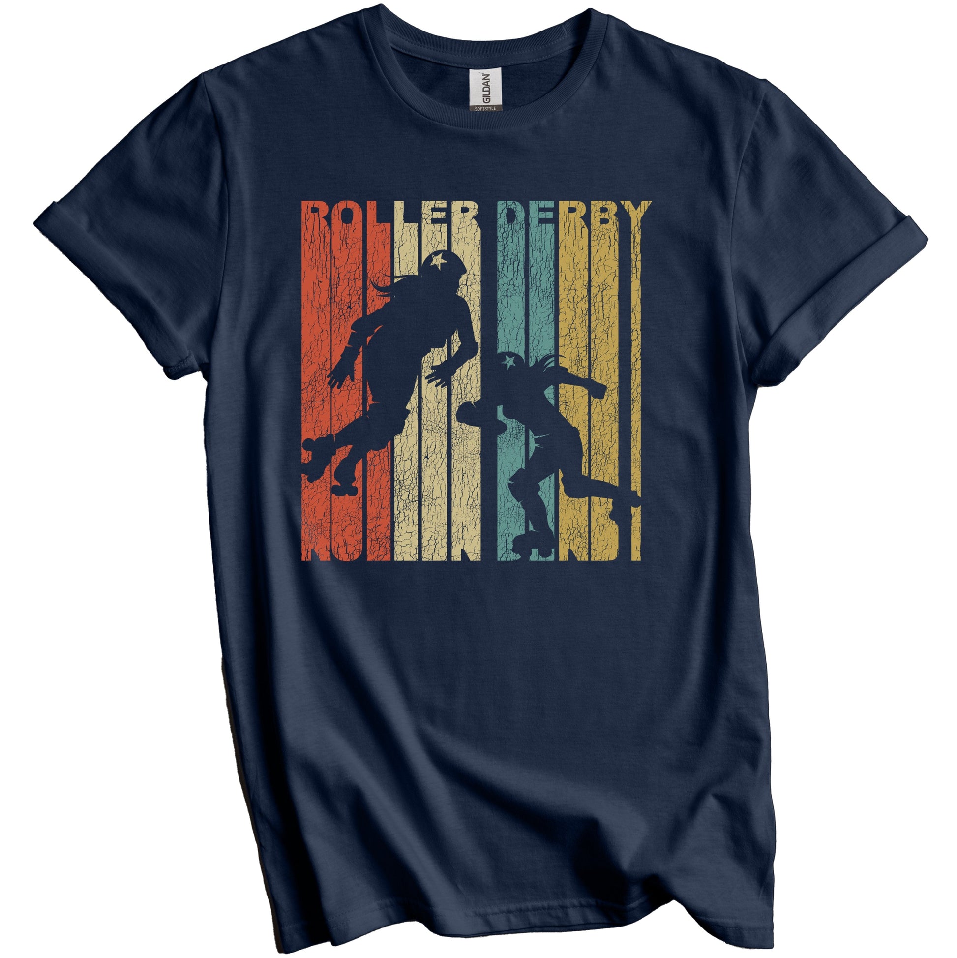 Retro Roller Derby Distressed Vintage Girls Sports T-Shirt