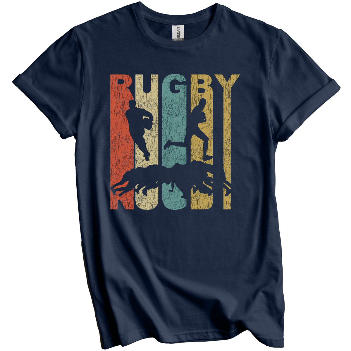 Retro Rugby Distressed Vintage Sports T-Shirt