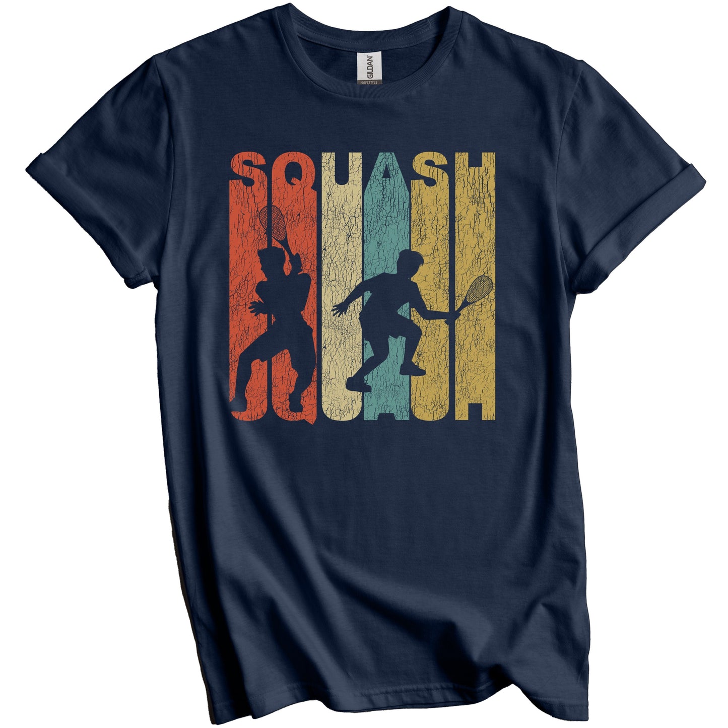 Retro Squash Distressed Vintage Sports T-Shirt