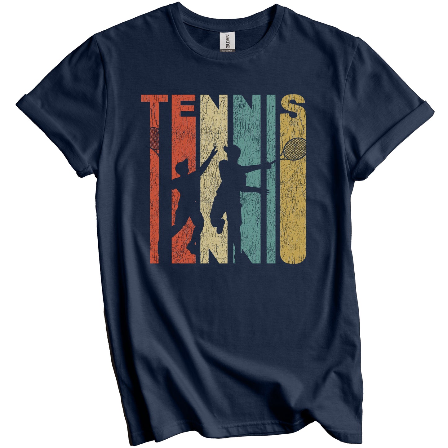 Retro Tennis Distressed Vintage Sports T-Shirt