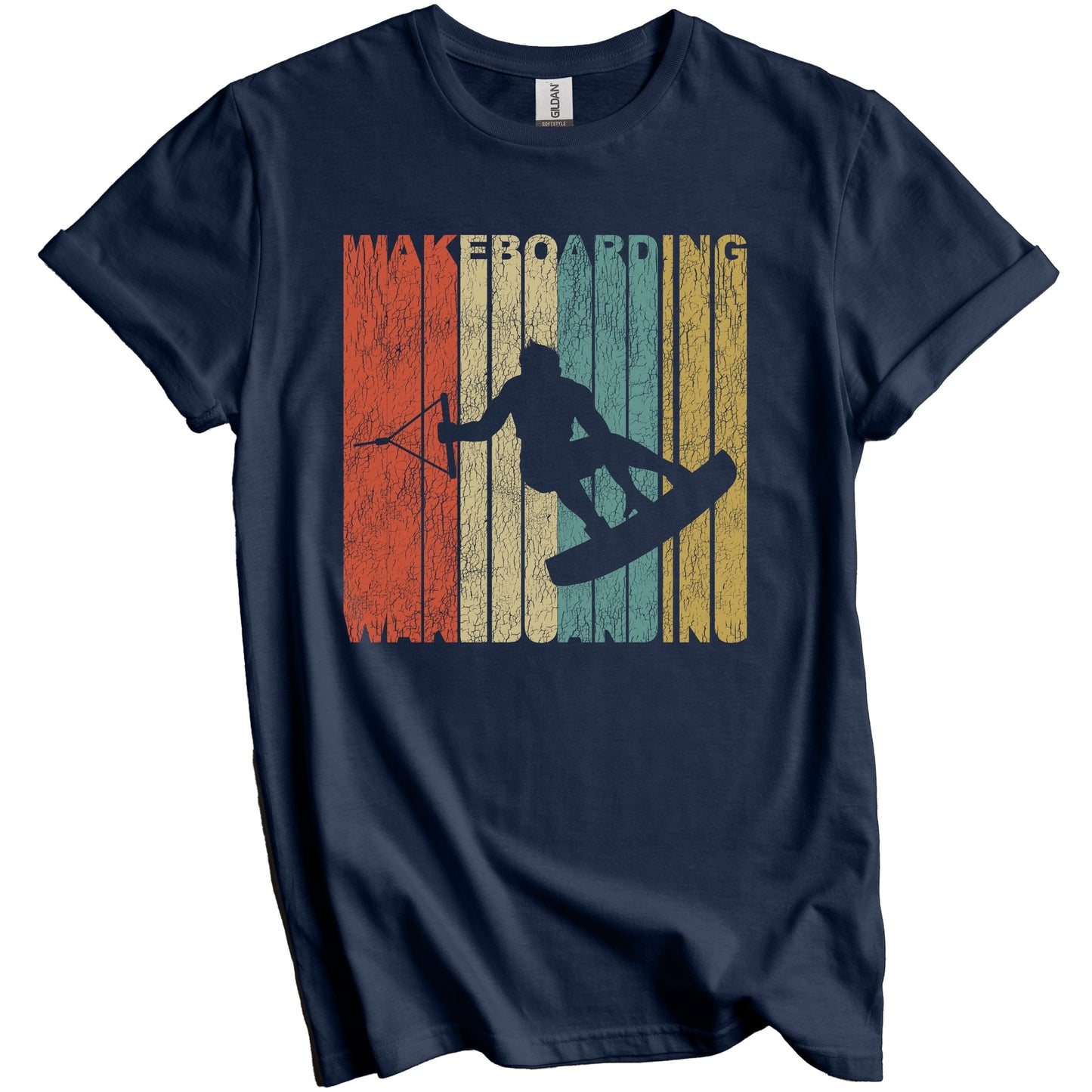 Retro Wakeboarding Distressed Vintage Wakeboarder T-Shirt