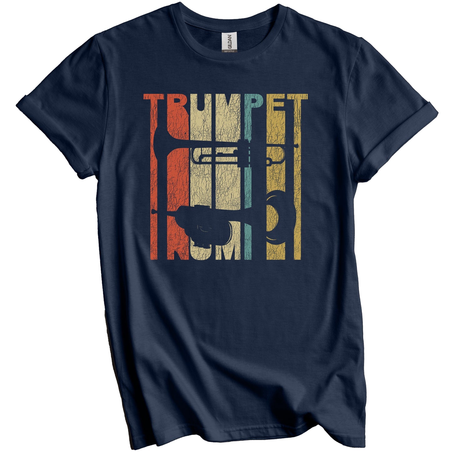 Retro Trumpet Distressed Trumpeter Vintage Music T-Shirt