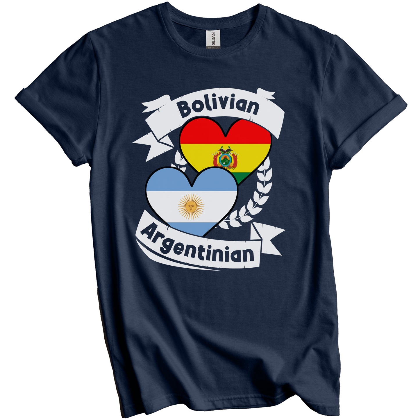 Bolivian Argentinian Heart Flags Bolivia Argentina T-Shirt