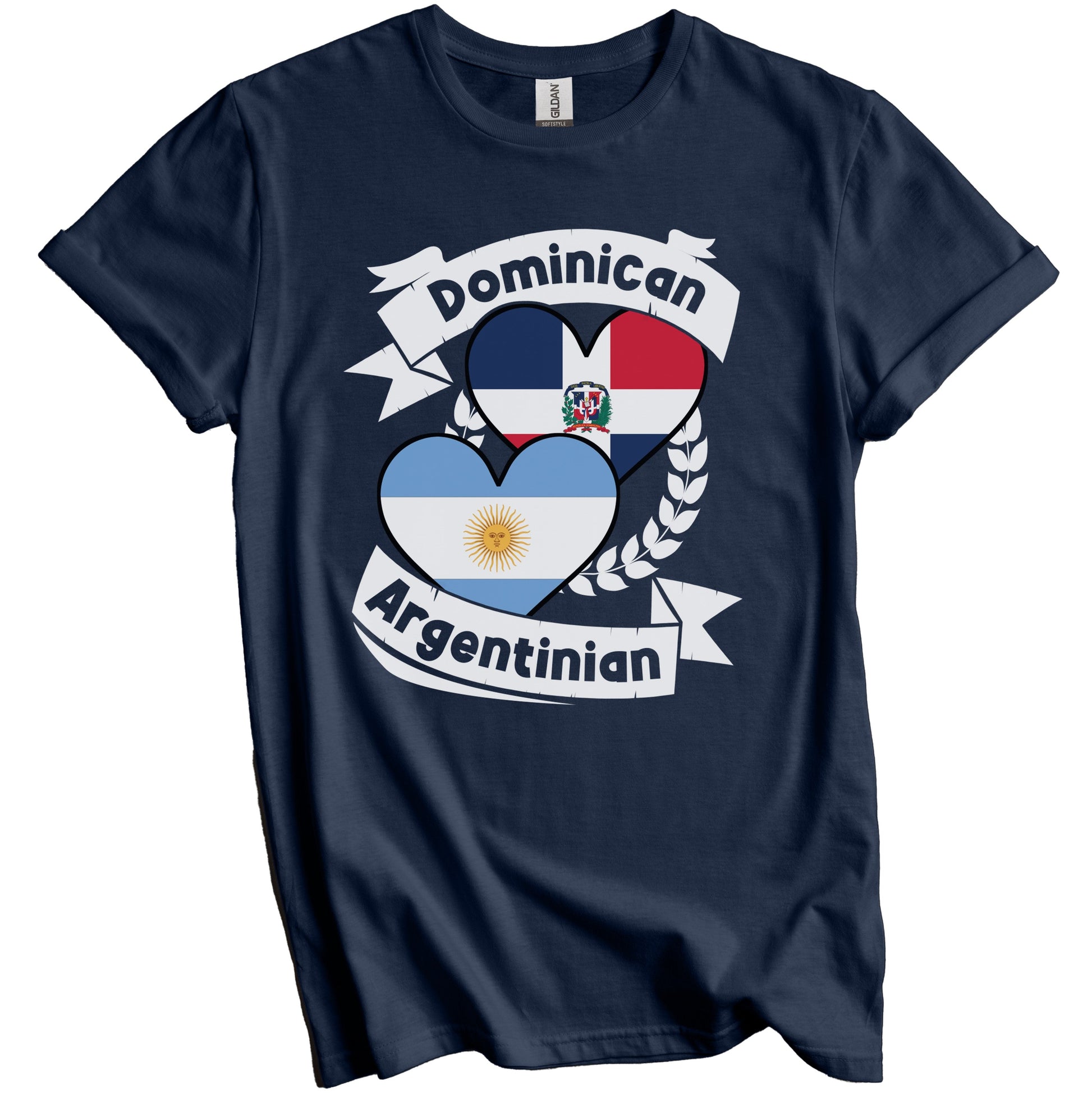 Dominican Argentinian Heart Flags Dominican Republic Argentina T-Shirt