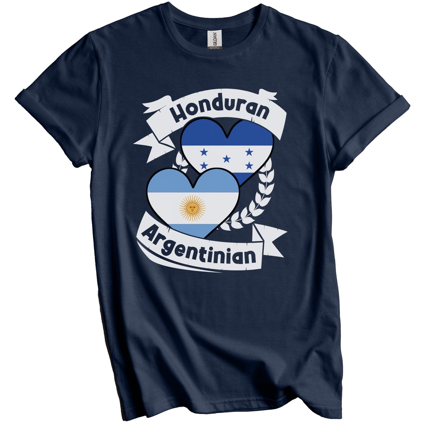 Honduran Argentinian Heart Flags Honduras Argentina T-Shirt