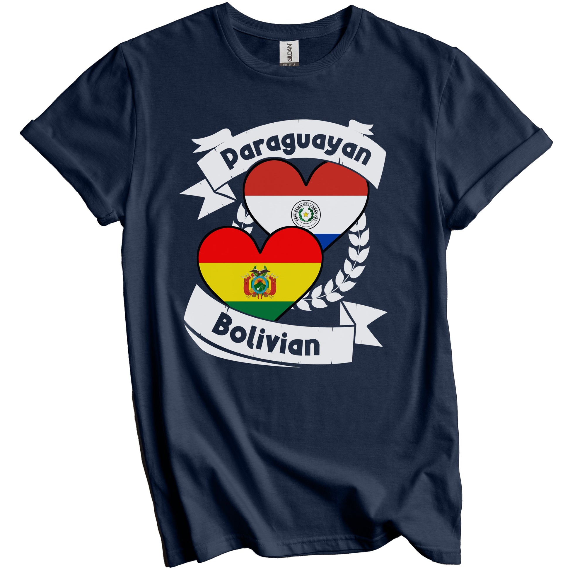 Paraguayan Bolivian Heart Flags Paraguay Bolivia T-Shirt