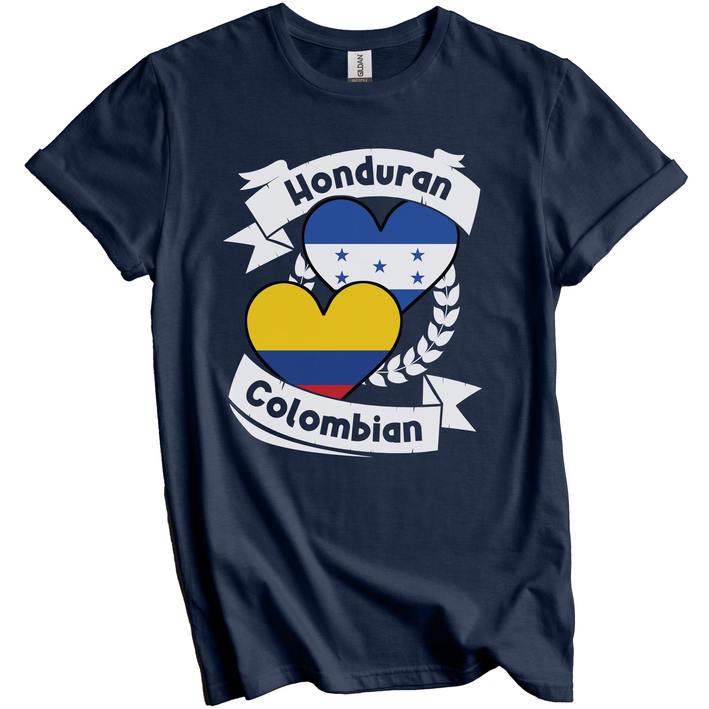 Honduran Colombian Heart Flags Honduras Colombia T-Shirt