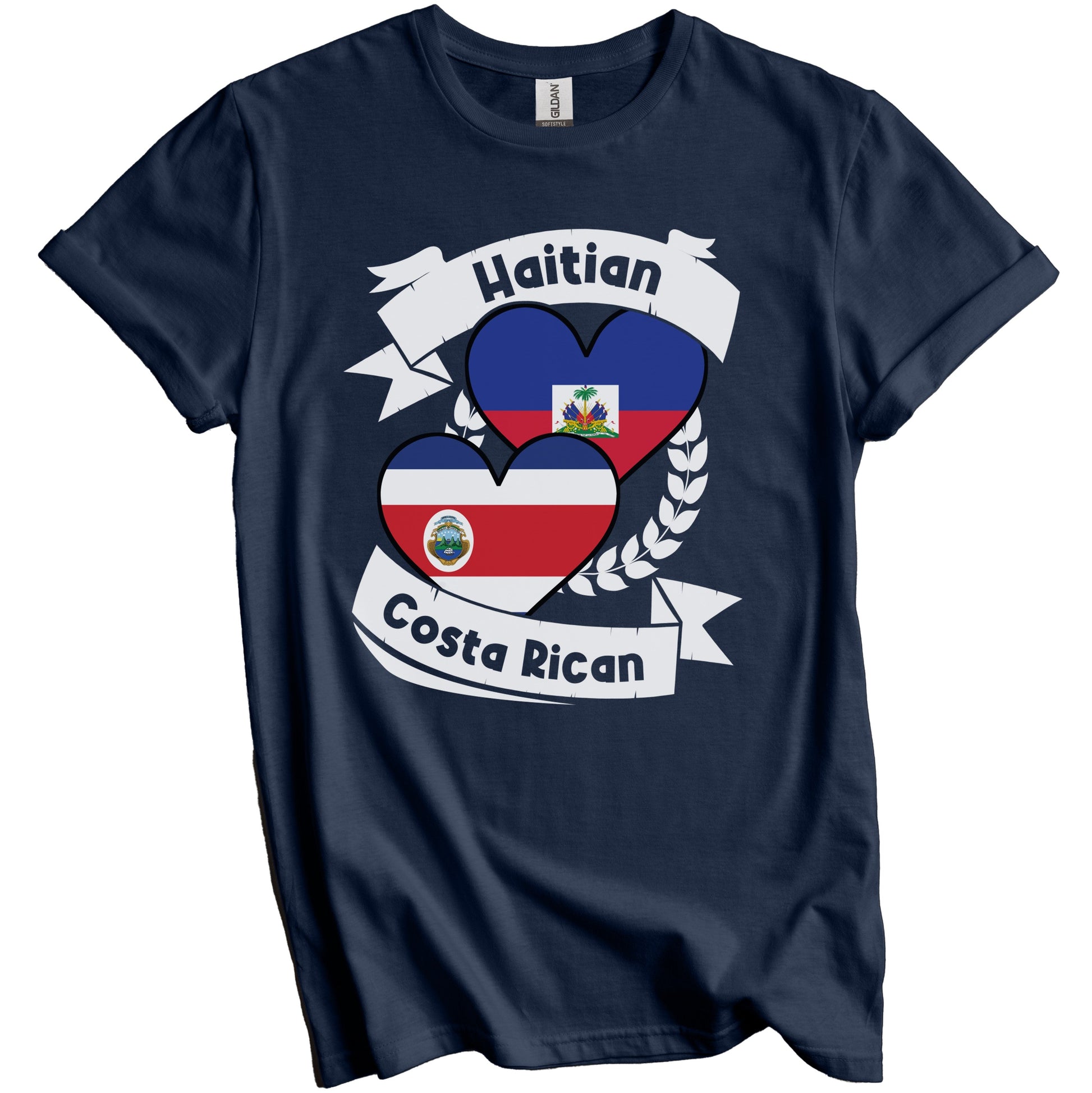Haitian Costa Rican Heart Flags Haiti Costa Rica T-Shirt