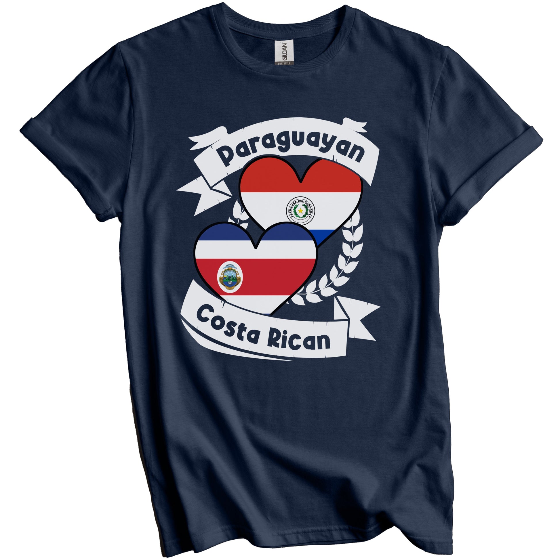 Paraguayan Costa Rican Heart Flags Paraguay Costa Rica T-Shirt