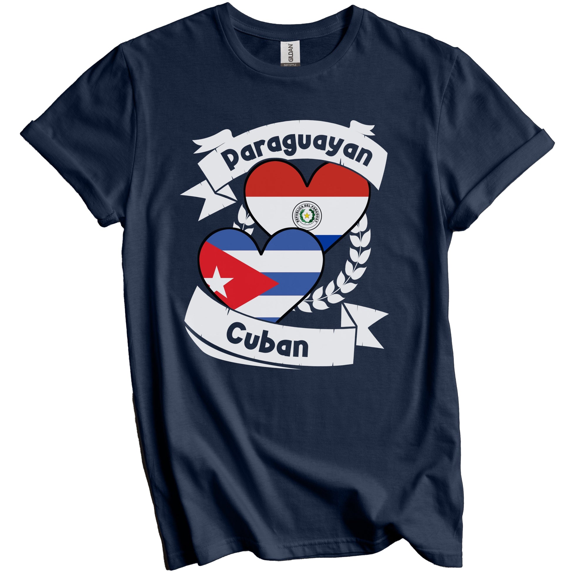 Paraguayan Cuban Heart Flags Paraguay Cuba T-Shirt