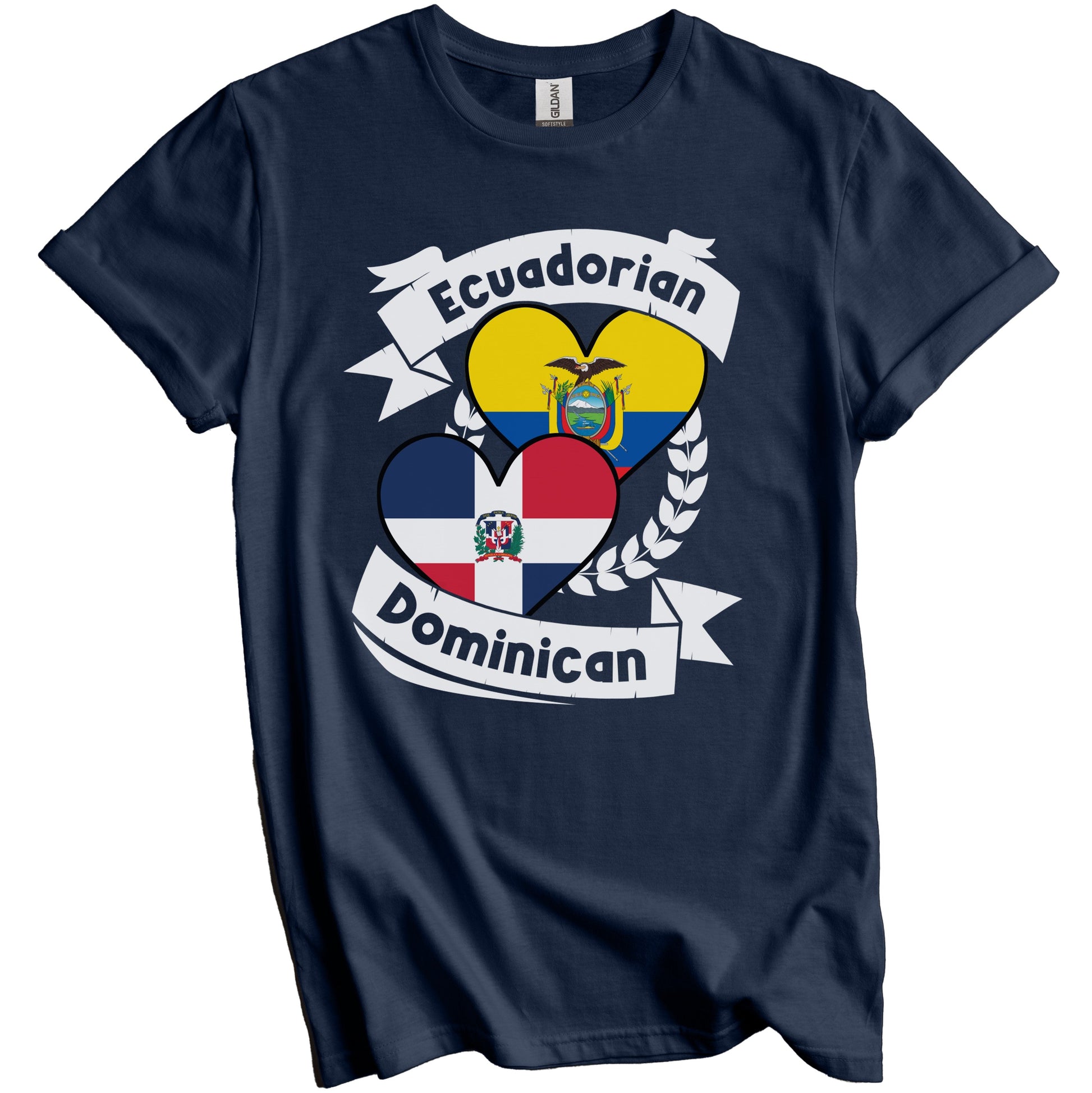 Ecuadorian Dominican Heart Flags Ecuador Dominican Republic T-Shirt