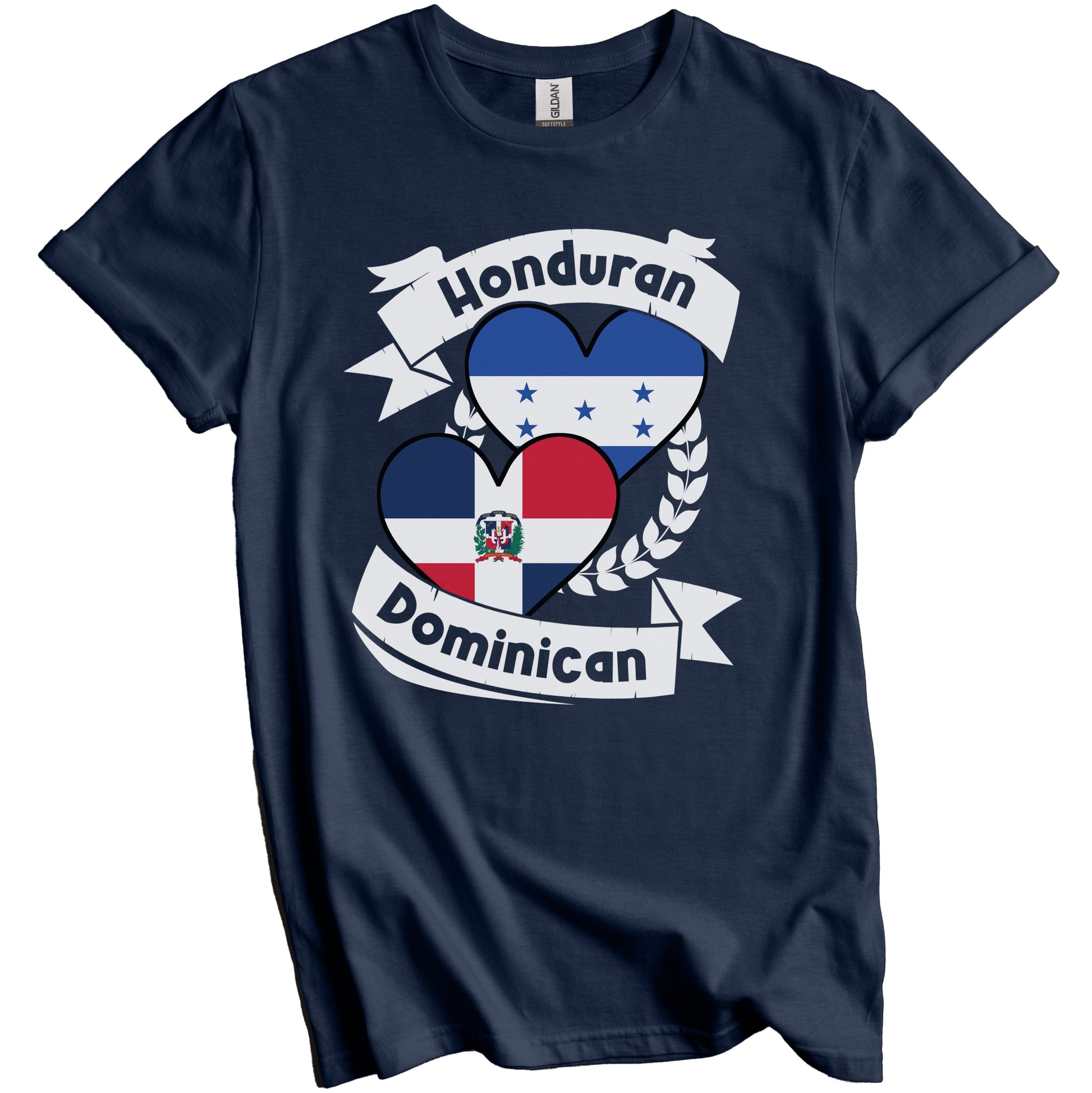 Honduran Dominican Heart Flags Honduras Dominican Republic T-Shirt