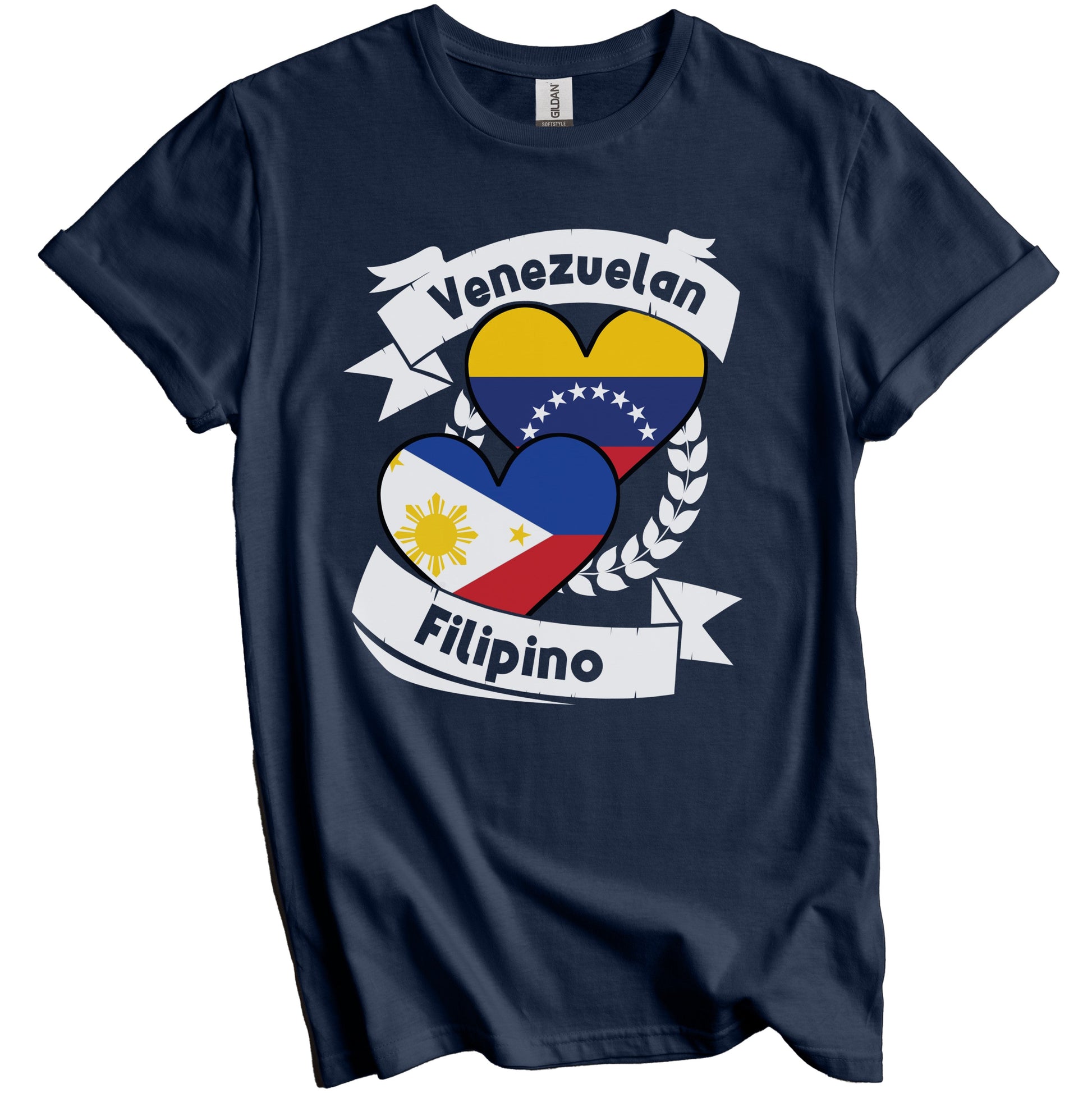 Venezuelan Filipino Heart Flags Venezuela Philippines T-Shirt