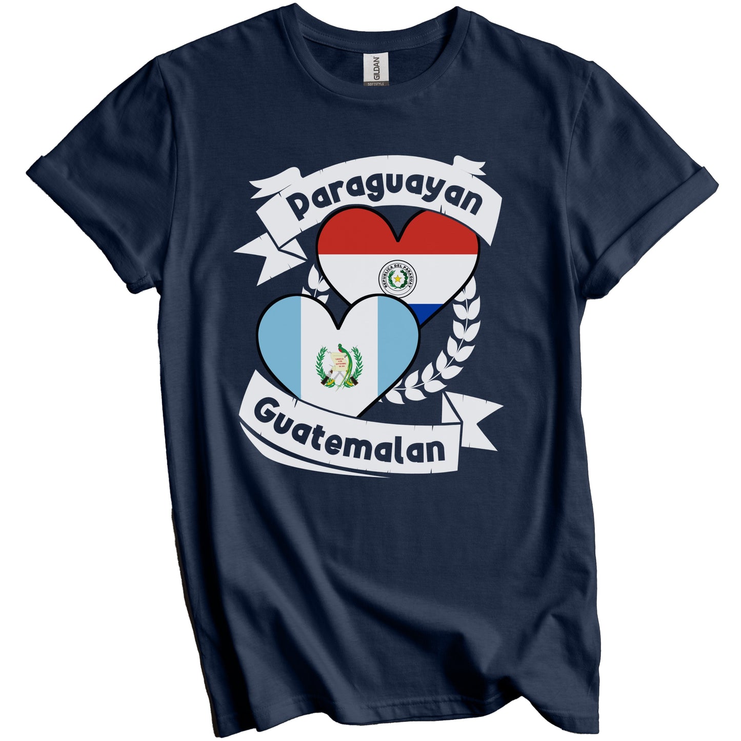 Paraguayan Guatemalan Heart Flags Paraguay Guatemala T-Shirt