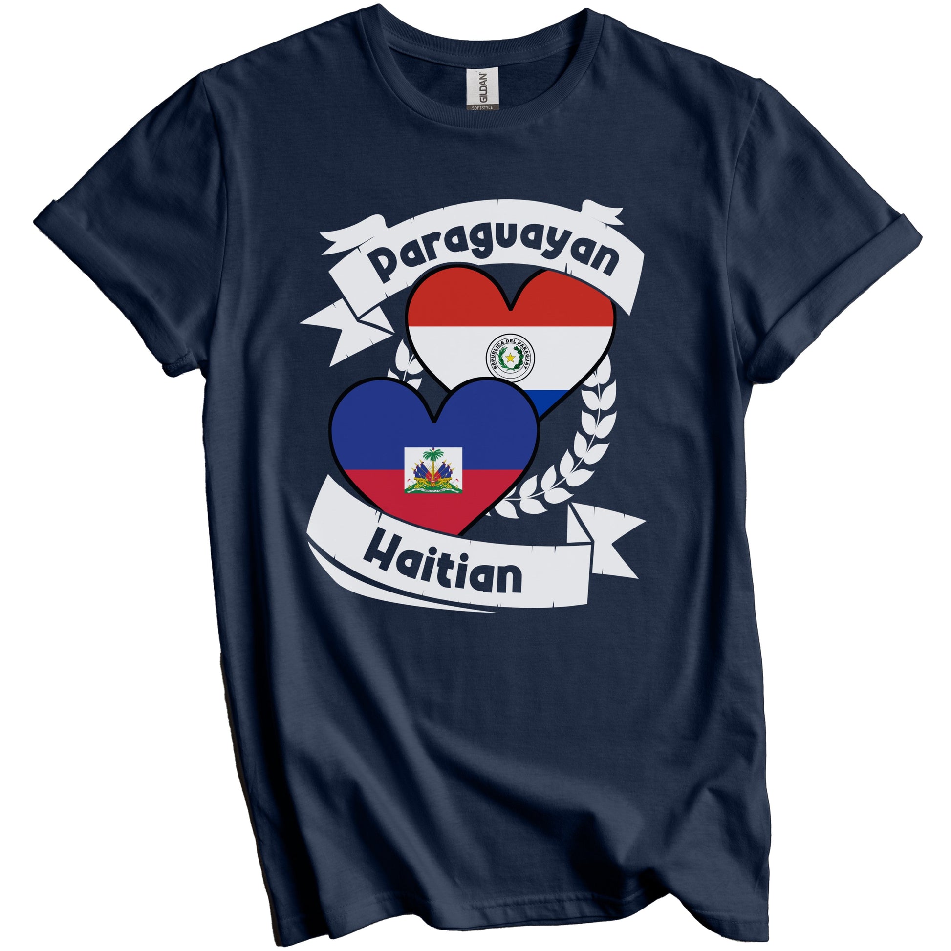 Paraguayan Haitian Heart Flags Paraguay Haiti T-Shirt