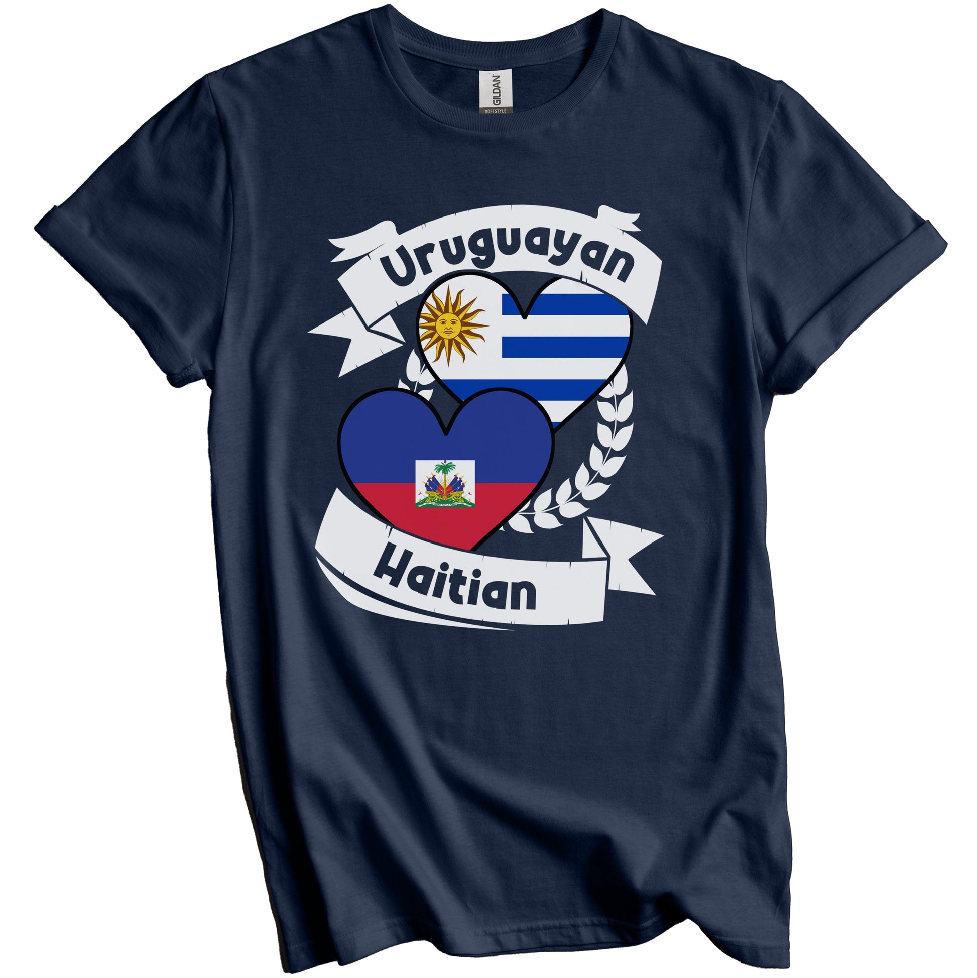 Uruguayan Haitian Heart Flags Uruguay Haiti T-Shirt