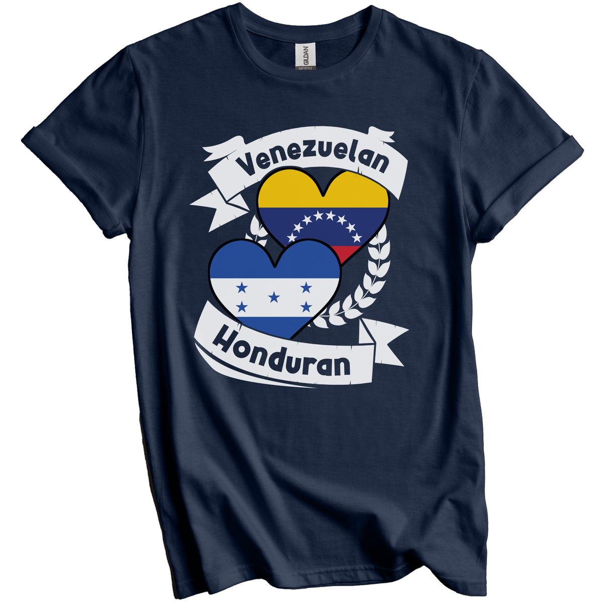 Venezuelan Honduran Heart Flags Venezuela Honduras T-Shirt